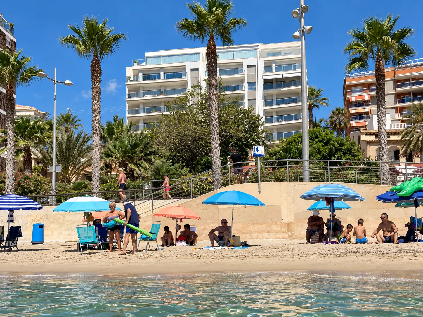 Panorama above the sea